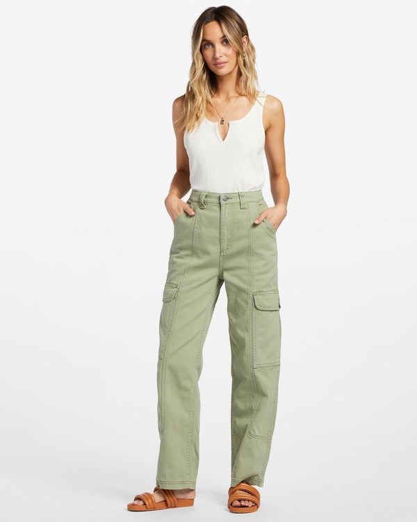 Billabong Wall To Wall Denim Cargo Pants Army | LJKTNS-098