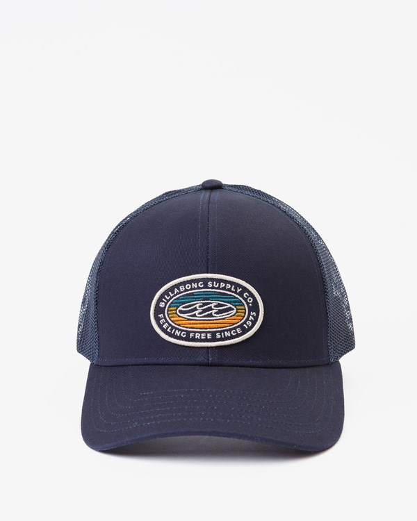 Billabong Walled Trucker Hat Tmavě Blankyt | KUAXWC-038