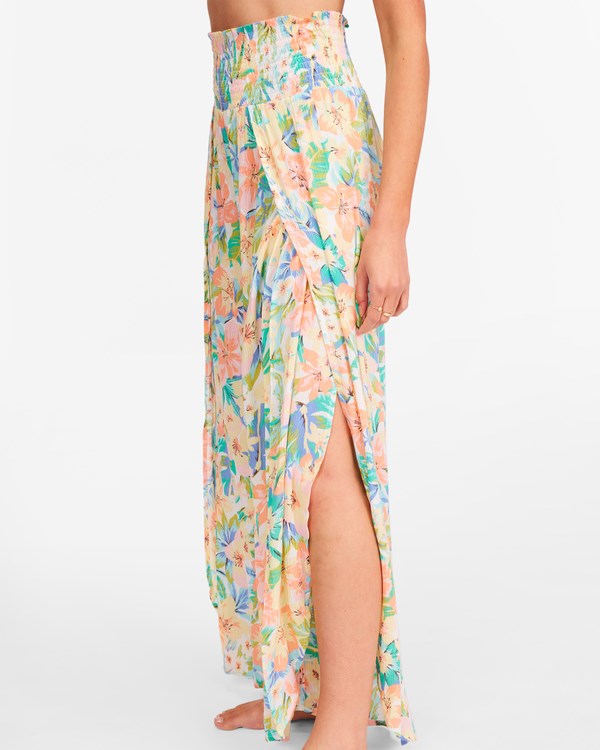 Billabong Wandering Soul 2 Široké-Leg Pants White/Multi | LAFWBM-289