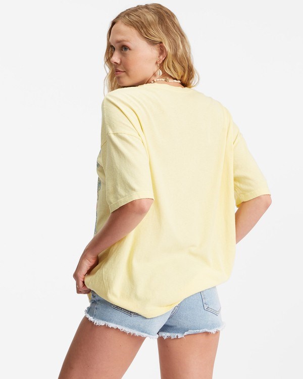 Billabong Waterfall Boyfriend T-Shirt Pina Colada | ZMEDRB-864