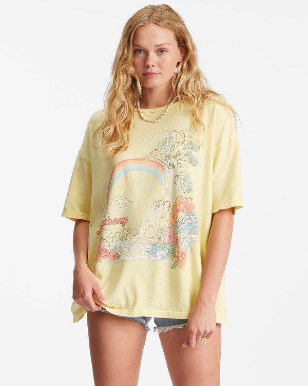 Billabong Waterfall Boyfriend T-Shirt Pina Colada | ZMEDRB-864