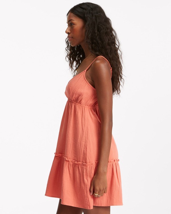 Billabong Wave After Wave Babydoll Mini Šaty Růžové | ZIVWKJ-581