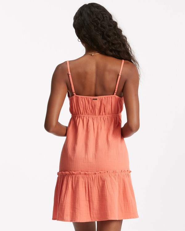Billabong Wave After Wave Babydoll Mini Šaty Růžové | ZIVWKJ-581
