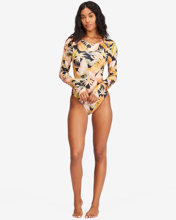 Billabong Wave Tribe Long Sleeve Swimsuit Jungle Night | MEYVRC-805