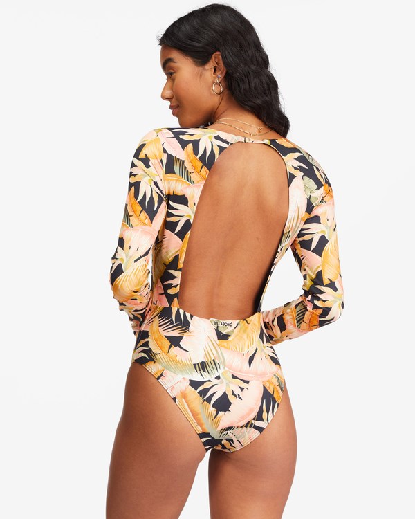 Billabong Wave Tribe Long Sleeve Swimsuit Jungle Night | MEYVRC-805