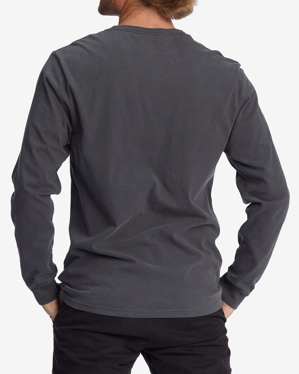 Billabong Wave Washed Long Sleeve T-Shirt Charcoal | AXKPZN-934