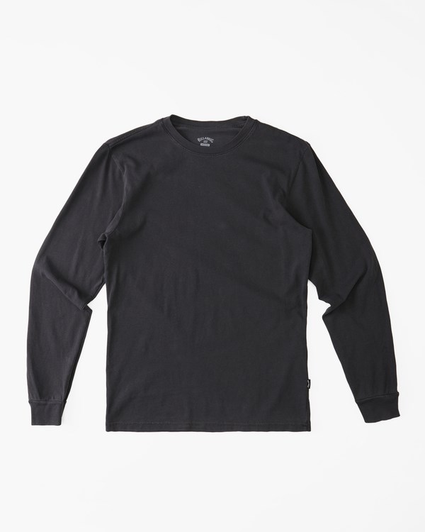 Billabong Wave Washed Long Sleeve T-Shirt Charcoal | AXKPZN-934