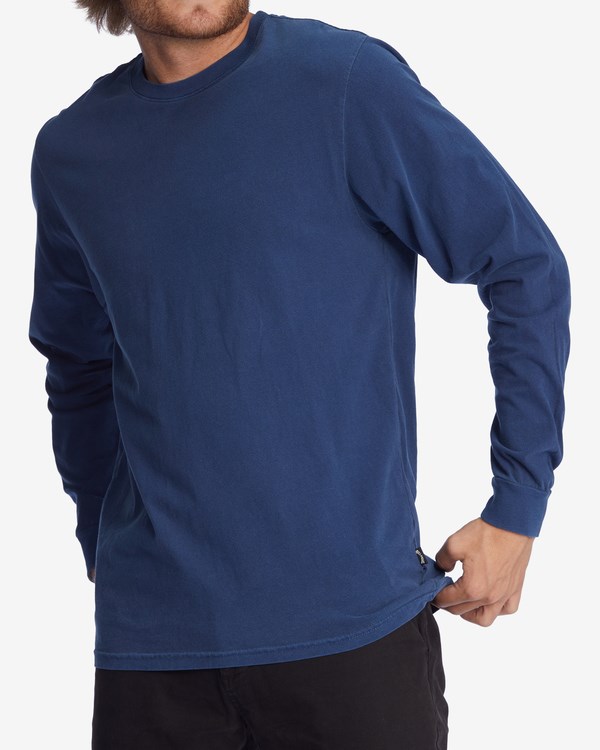 Billabong Wave Washed Long Sleeve T-Shirt Tmavě Blankyt | TQMIVH-045