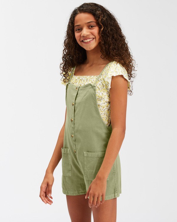 Billabong Wave Watch Jr Romper Avocado | NBDLVX-695