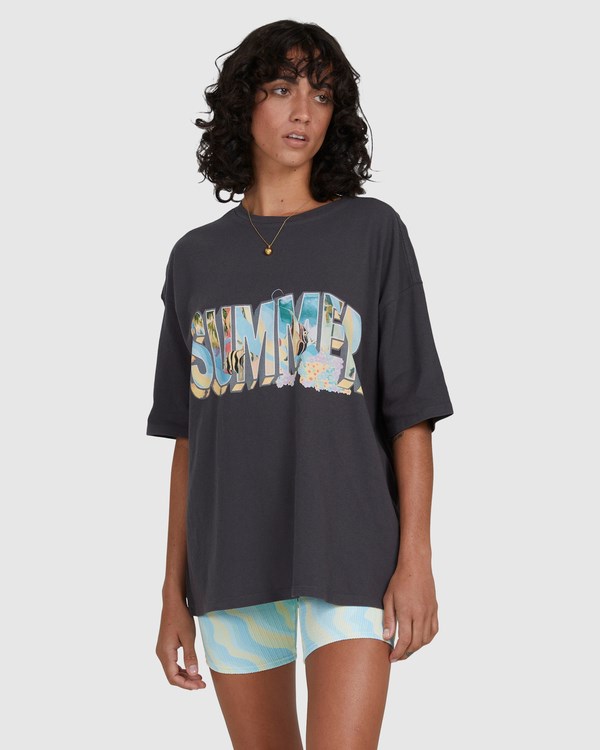 Billabong Waves For Dayz Boyfriend T-Shirt Černé | AZYCKE-810