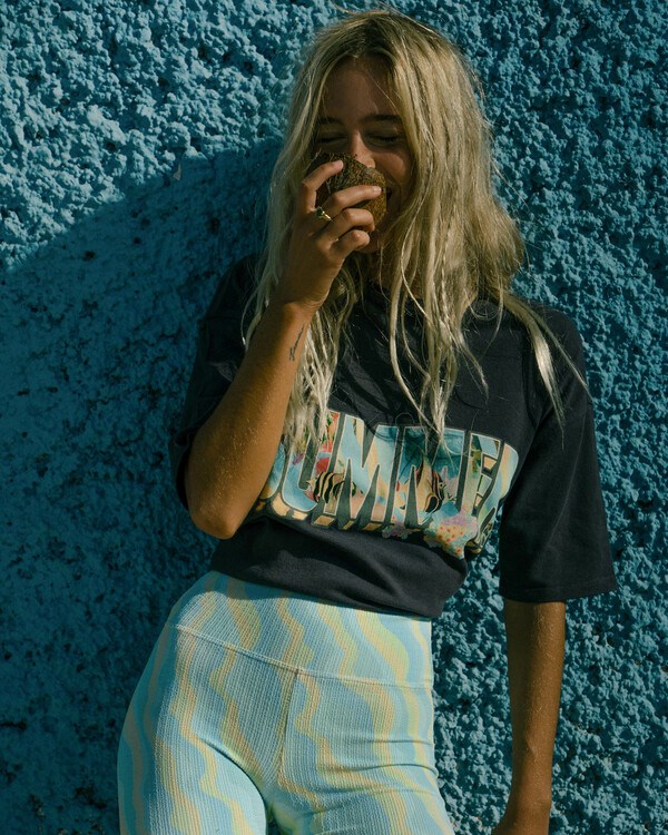 Billabong Waves For Dayz Boyfriend T-Shirt Černé | AZYCKE-810