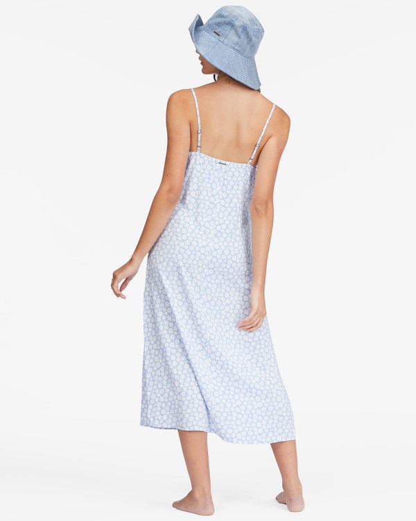 Billabong Weekend Waves Midi Slip Šaty Baby Blues | UHMFNL-245