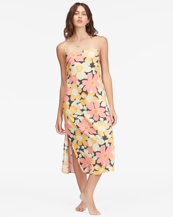 Billabong Weekend Waves Midi Slip Šaty Multi | RWNAPU-423