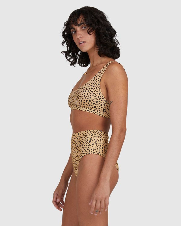 Billabong Well Spotted Leopard Print Hawaii Retro Bikiny Bottoms Zlaté | TIYAHN-019