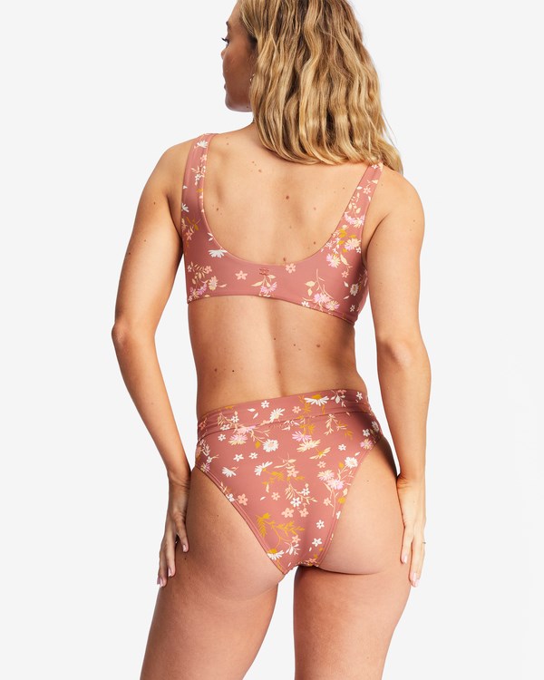 Billabong Whisper To Me Front-Tie Tank Bikiny Top Čokolády | XGTUIM-581