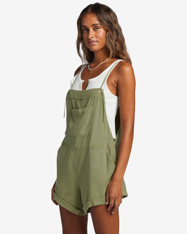 Billabong Wild Pursuit Romper Avocado | DXMHGR-984
