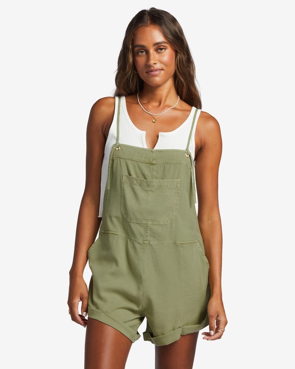 Billabong Wild Pursuit Romper Avocado | IXSBQM-671