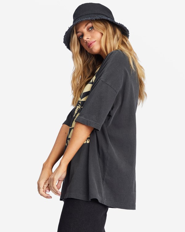 Billabong With Love From The Sun Oversized Grafická Boyfriend T-Shirt Černé | HGUBNM-673