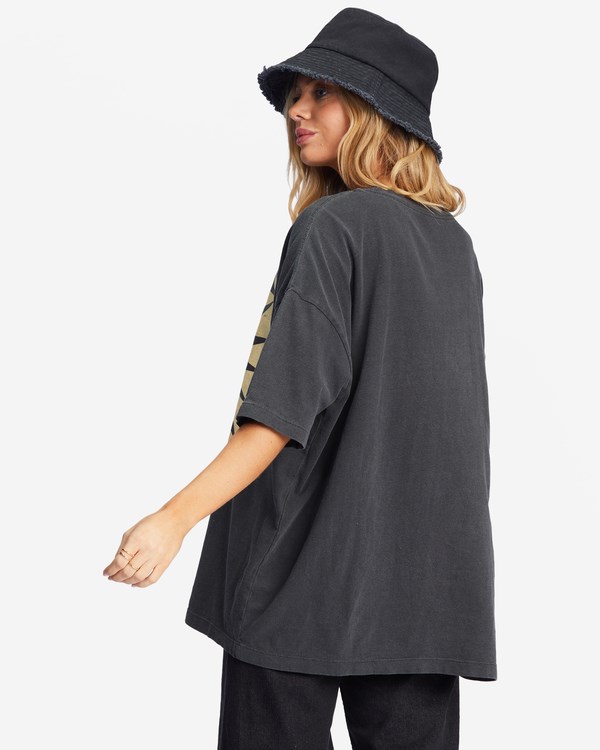 Billabong With Love From The Sun Oversized Grafická Boyfriend T-Shirt Černé | HGUBNM-673