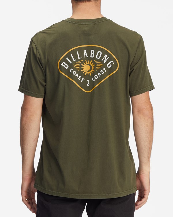 Billabong Worshipper Wave Washed Krátké Sleeve T-Shirt Military | MSCKFX-308