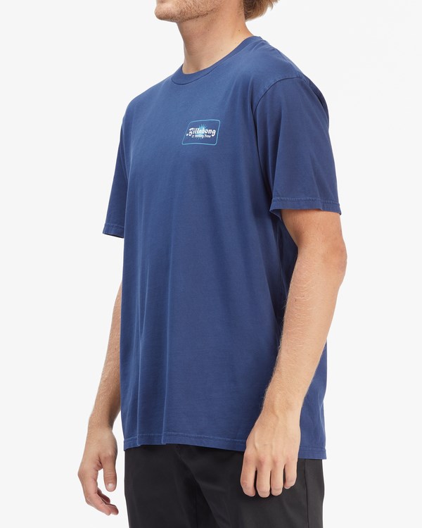 Billabong Worshipper Wave Washed Krátké Sleeve T-Shirt Denim | XWKJQR-192