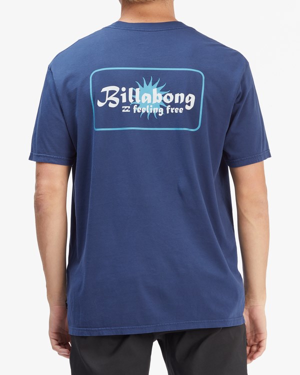 Billabong Worshipper Wave Washed Krátké Sleeve T-Shirt Denim | XWKJQR-192
