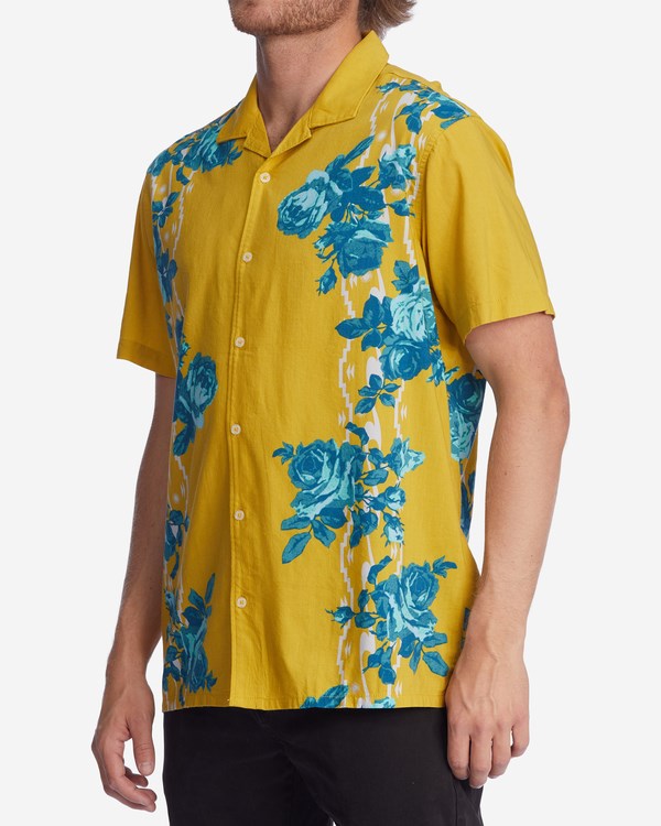 Billabong Wrangler Desert Rose Krátké Sleeve Shirt Zlaté | MZQPLO-314