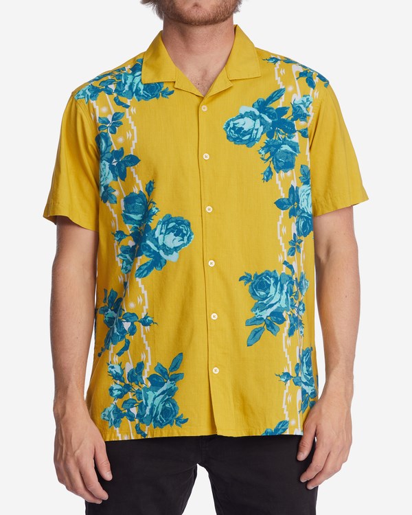 Billabong Wrangler Desert Rose Krátké Sleeve Shirt Zlaté | MZQPLO-314