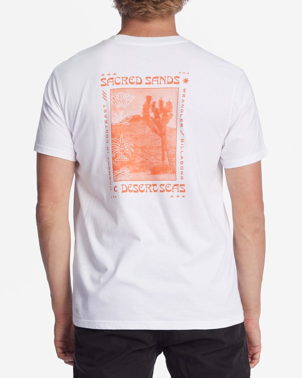 Billabong Wrangler Desert Seas Organic Krátké Sleeve T-Shirt Bílé | IKVEWR-742