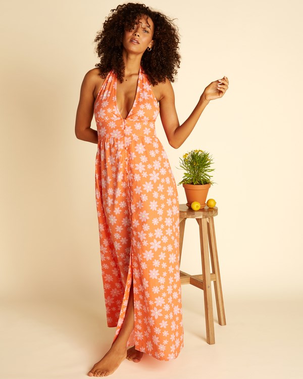 Billabong Wrangler Hung Up Maxi Šaty Fireside | PJSIRT-792