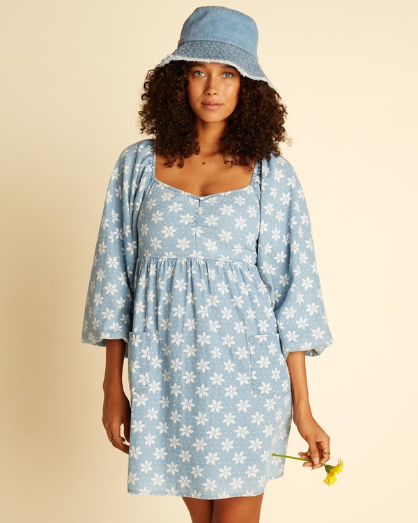 Billabong Wrangler Just A Dream Babydoll Šaty Blankyt | OBDMXC-028