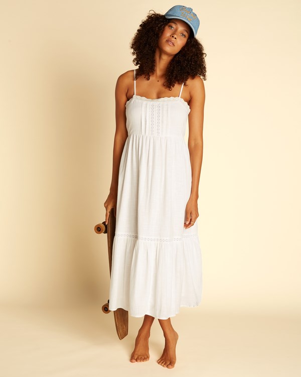 Billabong Wrangler Peachy Keen Midi Šaty Salt Crystal | SCDFOJ-465