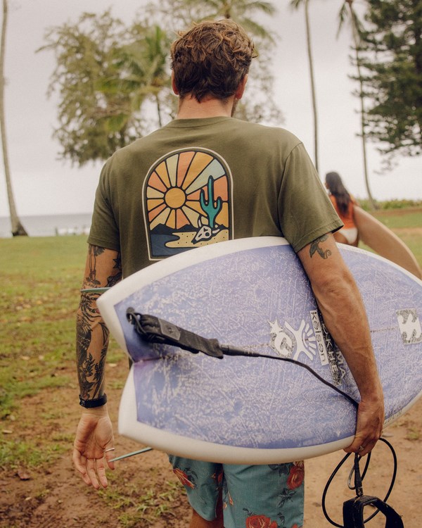 Billabong Wrangler Rancher Organic Krátké Sleeve T-Shirt Military | MDEFYW-901