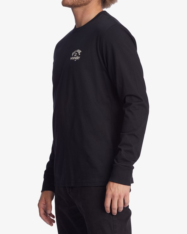 Billabong Wrangler Rancher Organic Long Sleeve T-Shirt Černé | RCENZJ-384