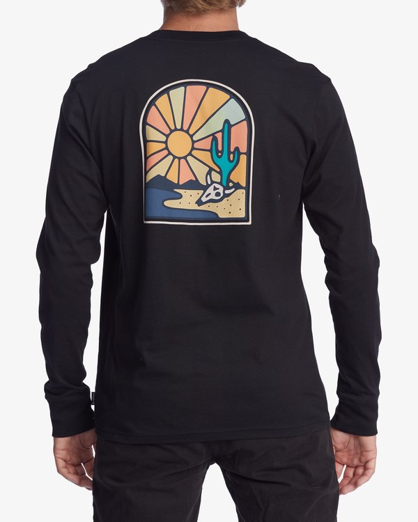 Billabong Wrangler Rancher Organic Long Sleeve T-Shirt Černé | VTDHPR-657
