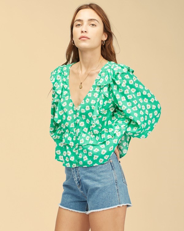 Billabong Wrangler Romance Me Top Clover | LGSCHA-062