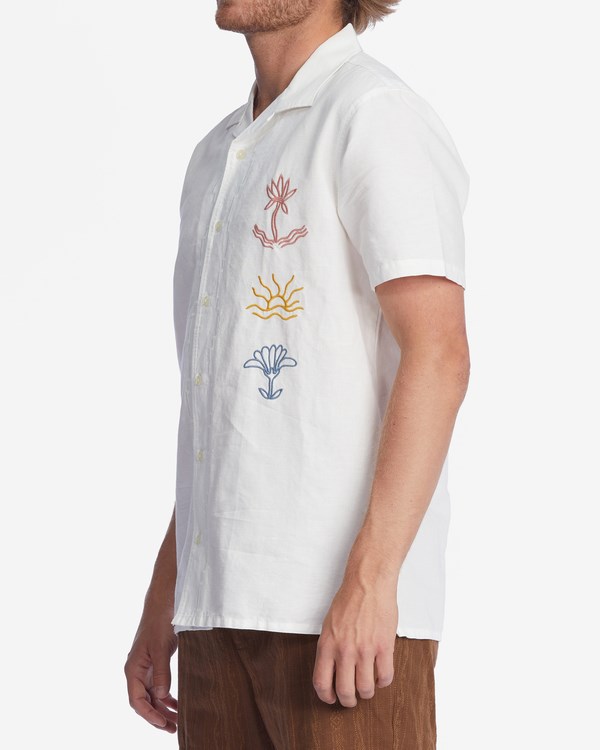 Billabong Wrangler Sacred Sands Hemp Krátké Sleeve Shirt Bílé | OUTPHI-675