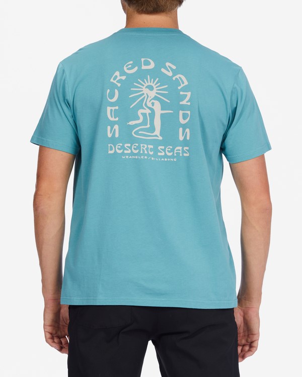 Billabong Wrangler Sacred Sands Organic Krátké Sleeve T-Shirt Mátově Zelená | YVGASF-743
