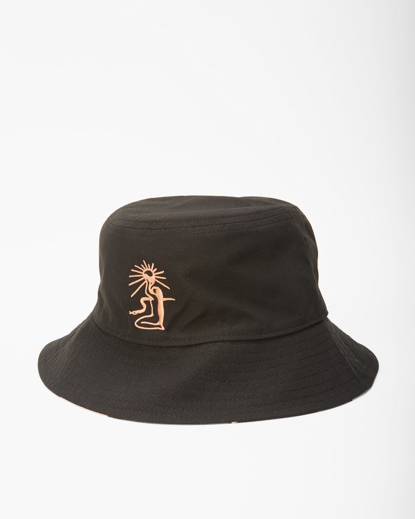 Billabong Wrangler Sacred Sun Reversible Bucket Hat Černé | JIARPC-510