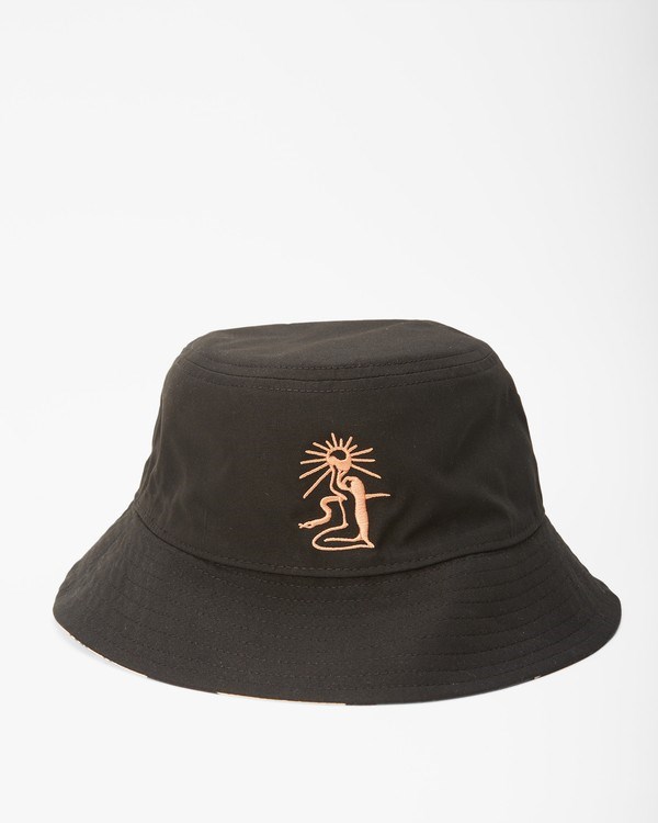 Billabong Wrangler Sacred Sun Reversible Bucket Hat Černé | JIARPC-510