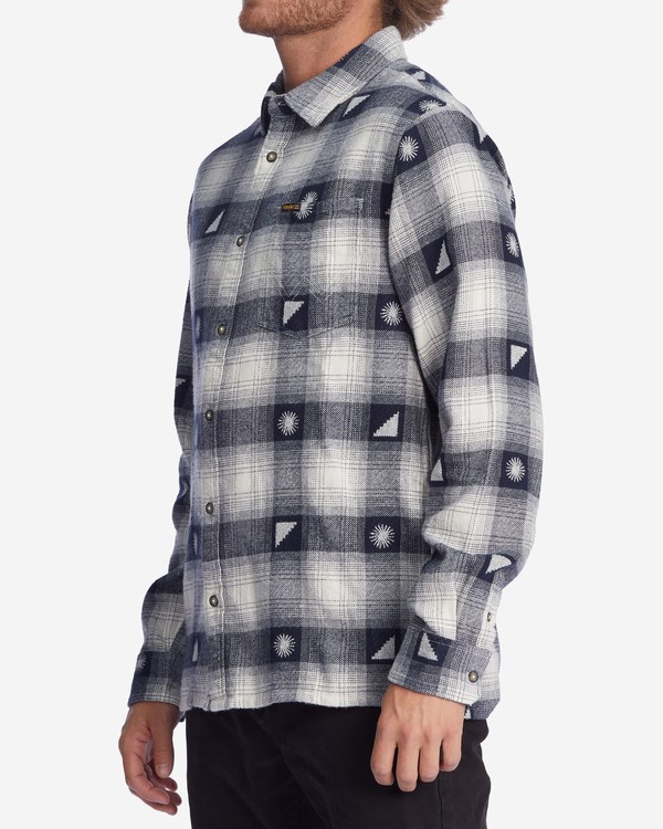 Billabong Wrangler Shadows Flannel Shirt Eclipse | YPJEQM-693