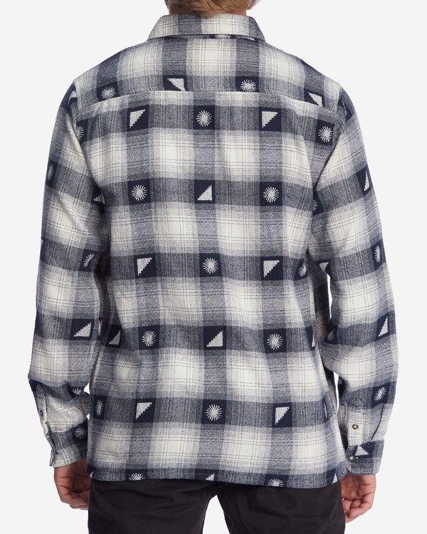 Billabong Wrangler Shadows Flannel Shirt Eclipse | YPJEQM-693