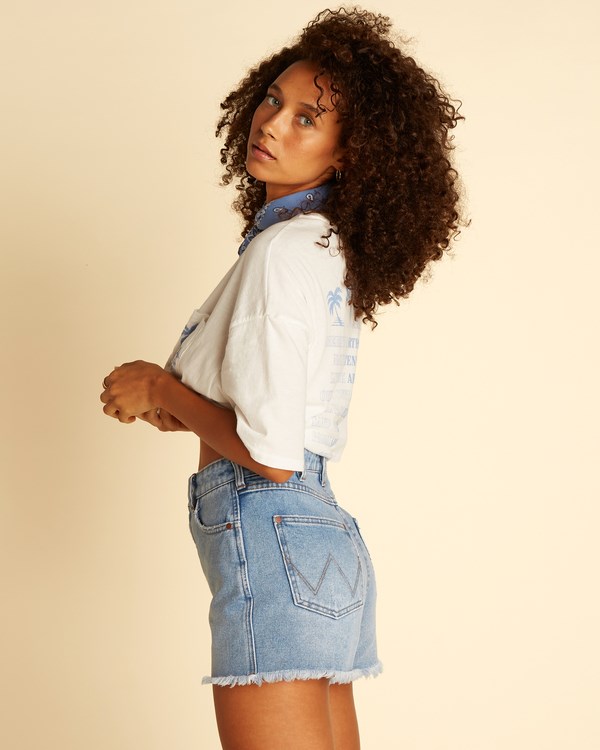 Billabong Wrangler Showdown Denim Krátké Blankyt | UEKCDA-213