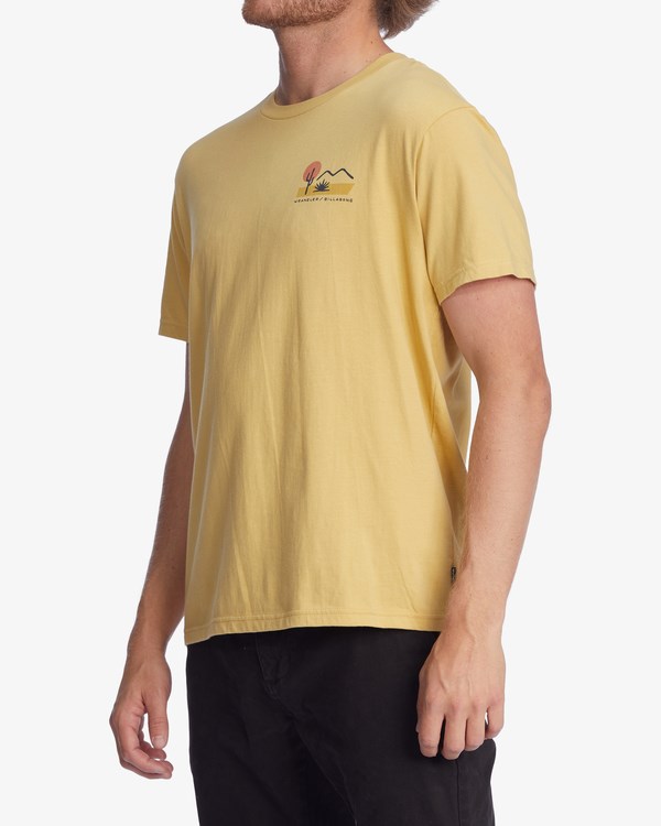 Billabong Wrangler Solstice Organic Krátké Sleeve T-Shirt Straw | GTCAYZ-854