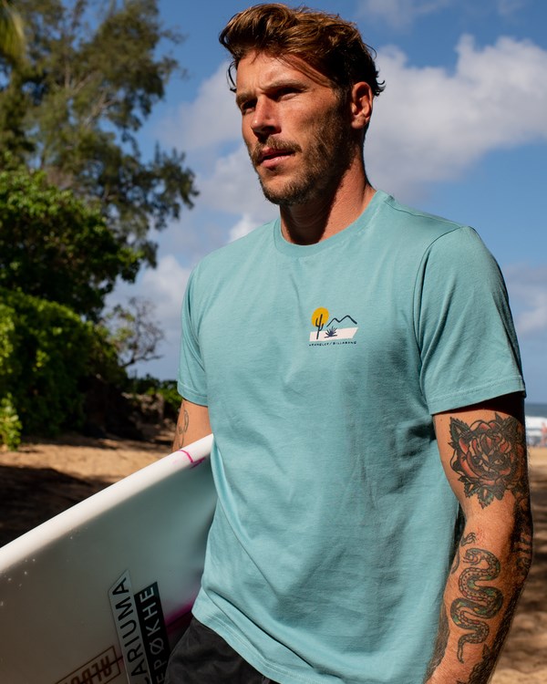 Billabong Wrangler Solstice Organic Krátké Sleeve T-Shirt Mátově Zelená | RJSFVG-718