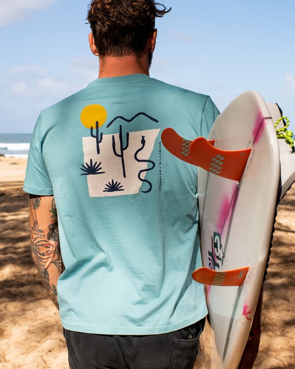 Billabong Wrangler Solstice Organic Krátké Sleeve T-Shirt Mátově Zelená | RJSFVG-718
