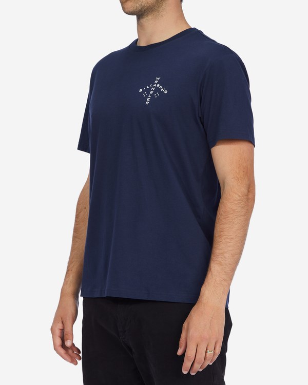 Billabong Wrangler Trading Post Organic Krátké Sleeve T-Shirt Night | ZNECKR-405