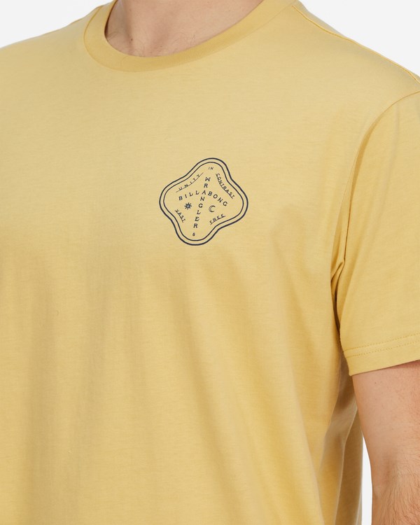 Billabong Wrangler Vast And Free Organic Krátké Sleeve T-Shirt Straw | NTPARO-983