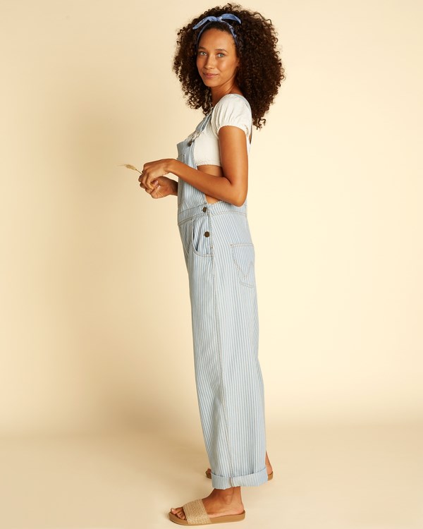 Billabong Wrangler Well Suited Denim Overalls Blankyt | WIGDLN-768