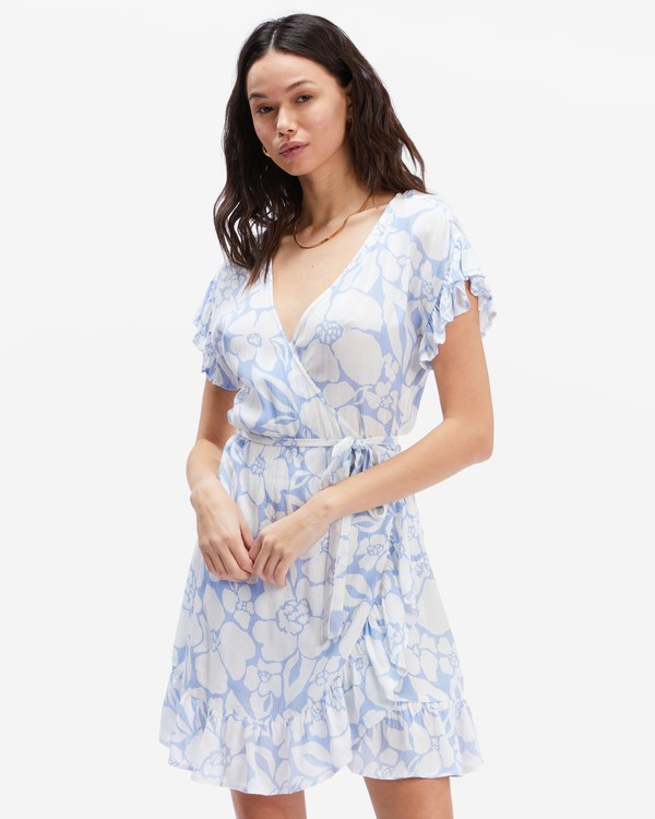 Billabong Wrap And Roll Woven Šaty Rain Drop | WLBUVY-859